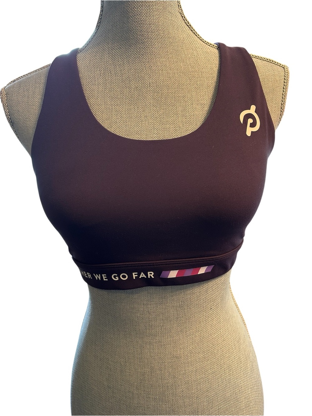 Peloton Plum Purple Together We Go Far Cutout Racerback Sports Bra Size Medium